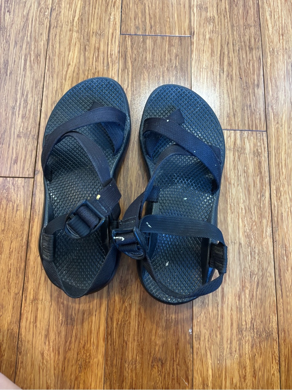 Women's Black Adjustable Strap Sandals for Everyday Wear